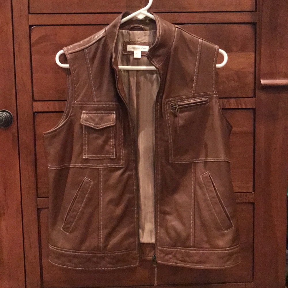 EUC leather vest